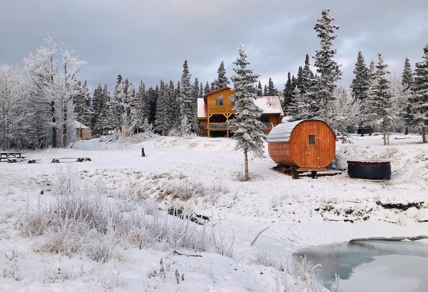 Mount Logan Ecolodge Cabin in Winter